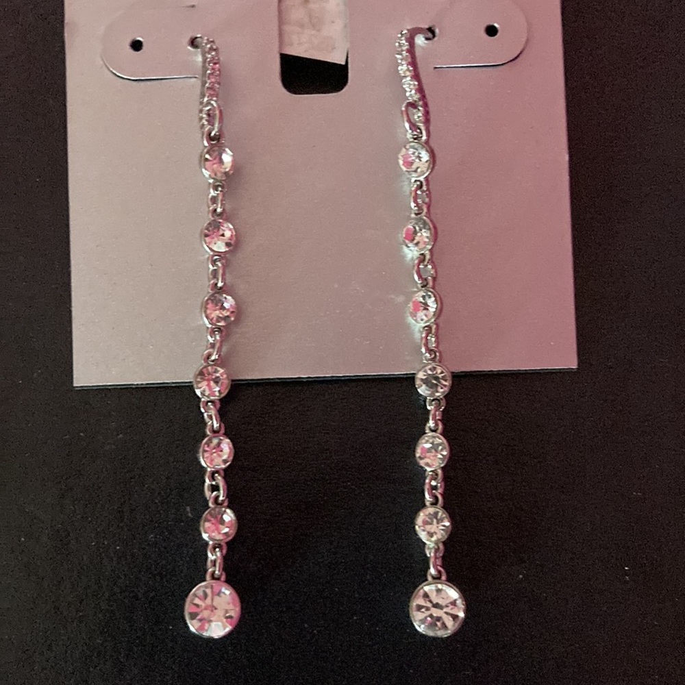 INC Dangling Rhinestone Earrings - Picture 2 of 5